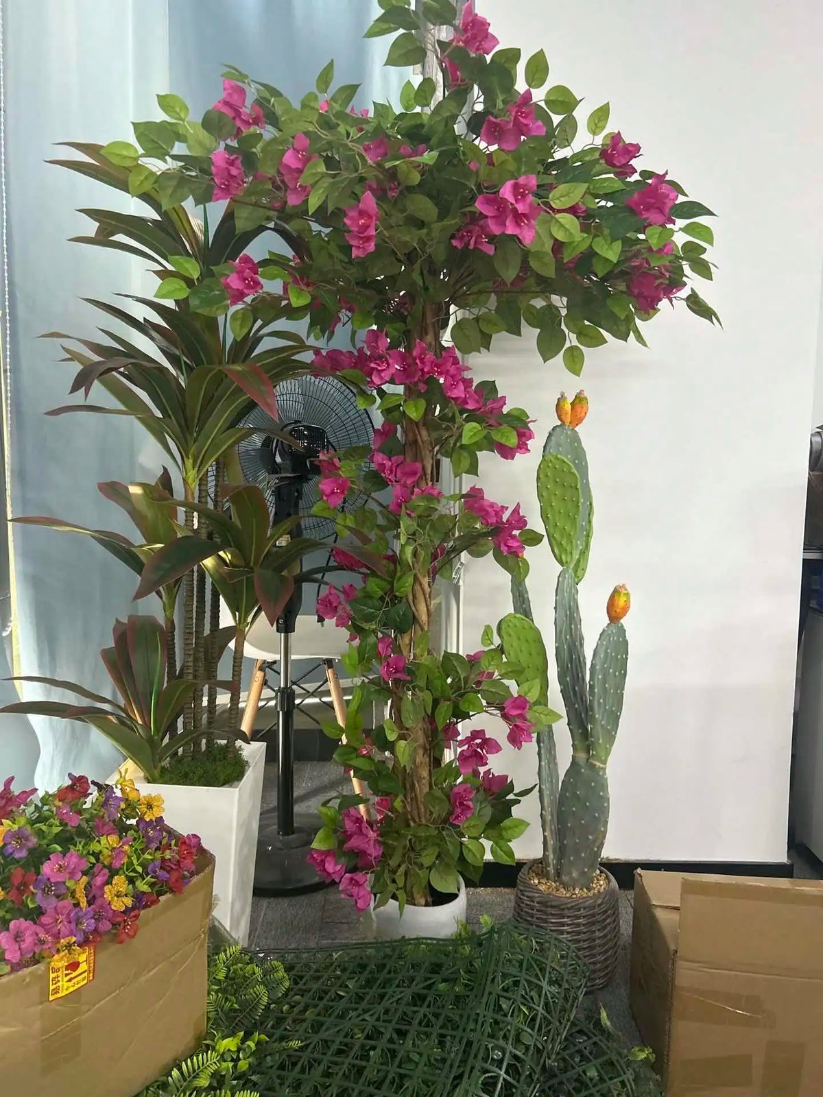 Bougainvillier Artificiel | Plante avec Tronc en Bois et Fleurs Roses | Décoration Intérieure et Extérieure pour Maison et Bureau 5