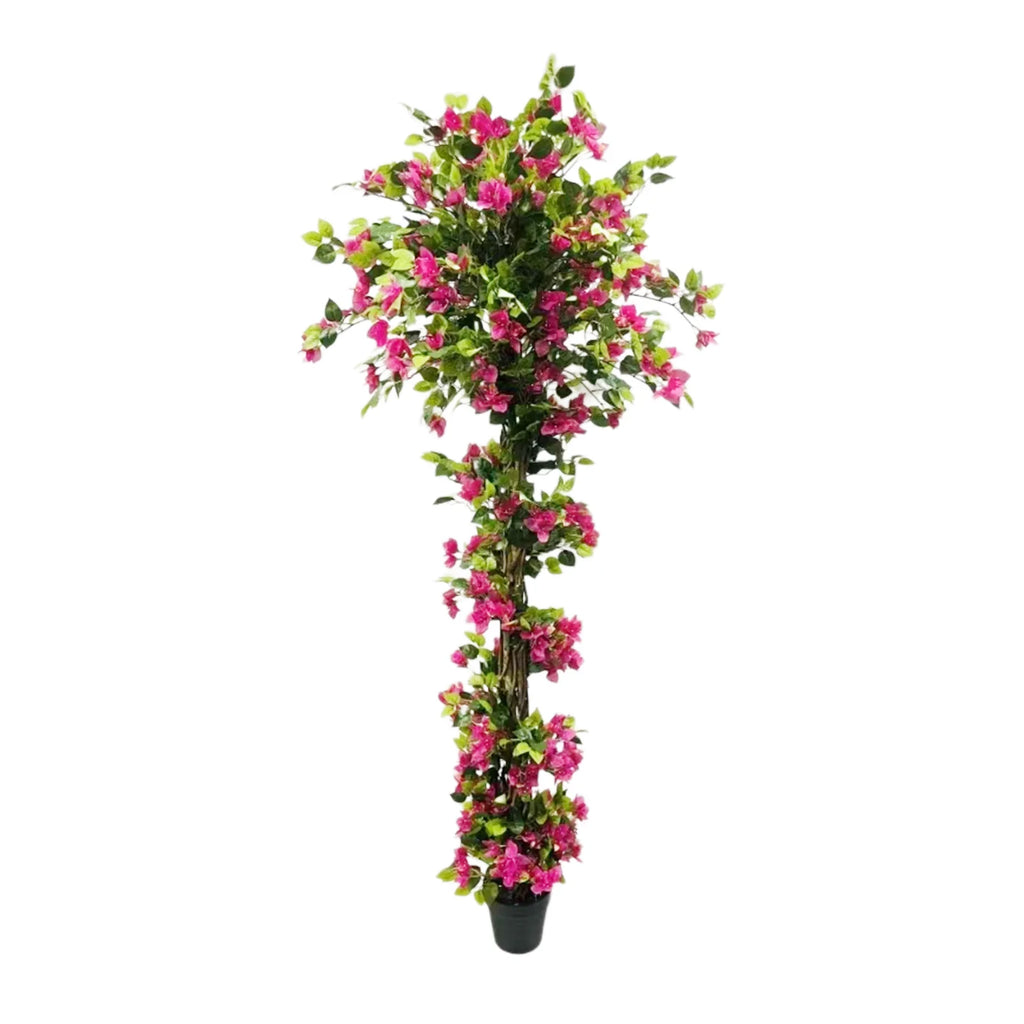 Bougainvillier Artificiel | Plante avec Tronc en Bois et Fleurs Roses | Décoration Intérieure et Extérieure pour Maison et Bureau 6