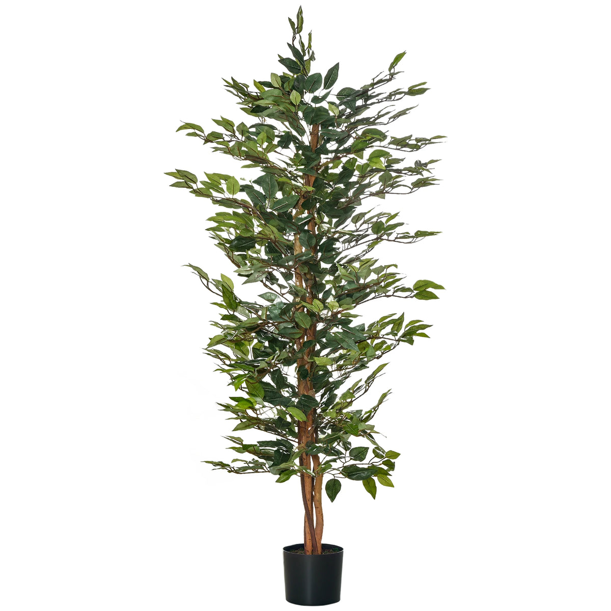 Faux Plante Ficus Artificielle 150 cm avec 1008 Feuilles Réalistes | Décoration Durable pour Intérieur Chic 0