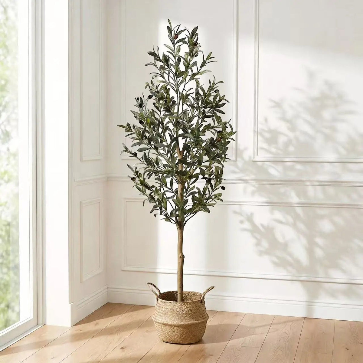 Olivier Artificiel | Plante Artificielle Intérieur avec Tronc en Bois Naturel | Ambiance Méditerranéenne pour Maison et Bureau 0