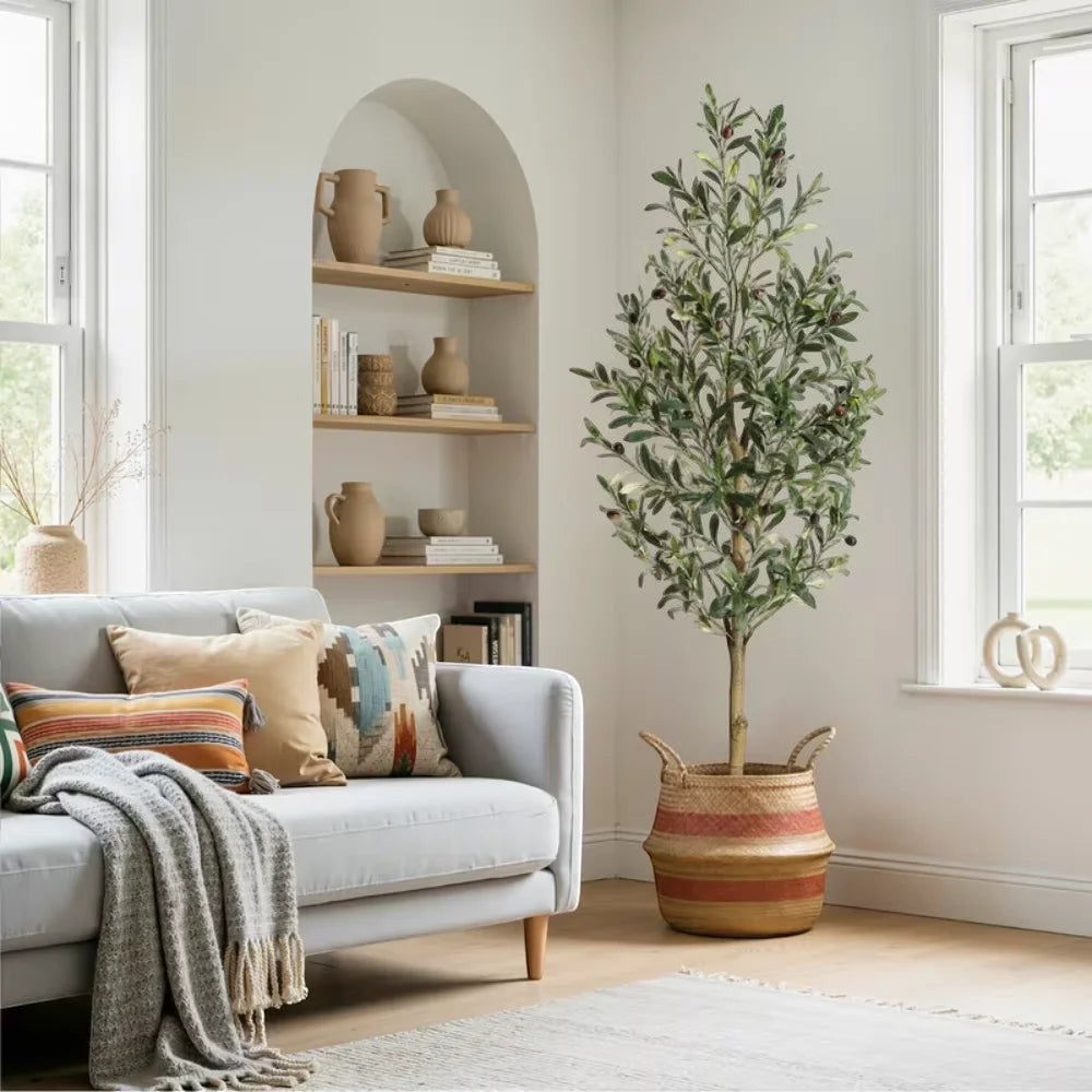 Olivier Artificiel | Plante Artificielle Intérieur avec Tronc en Bois Naturel | Ambiance Méditerranéenne pour Maison et Bureau 1
