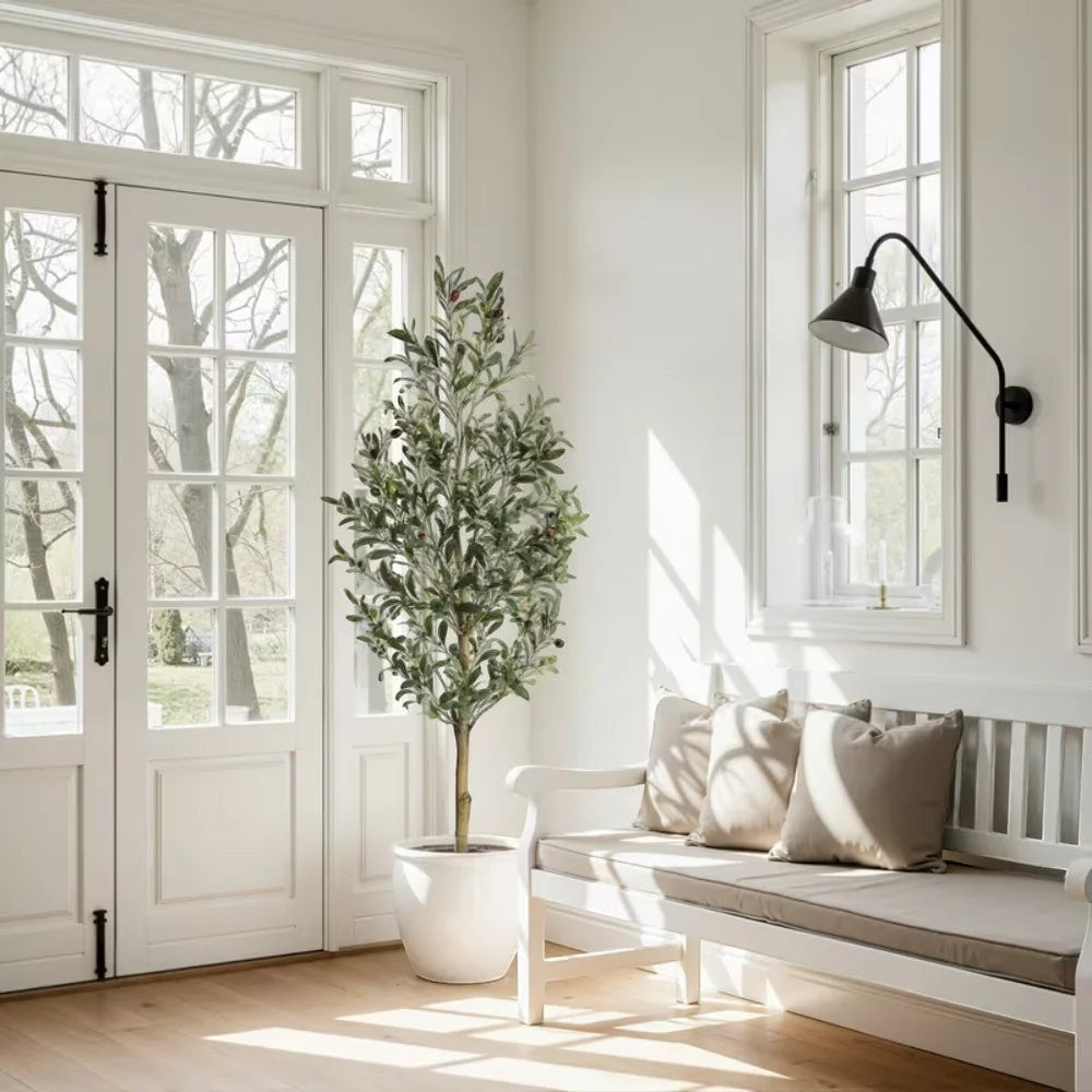 Olivier Artificiel | Plante Artificielle Intérieur avec Tronc en Bois Naturel | Ambiance Méditerranéenne pour Maison et Bureau 3