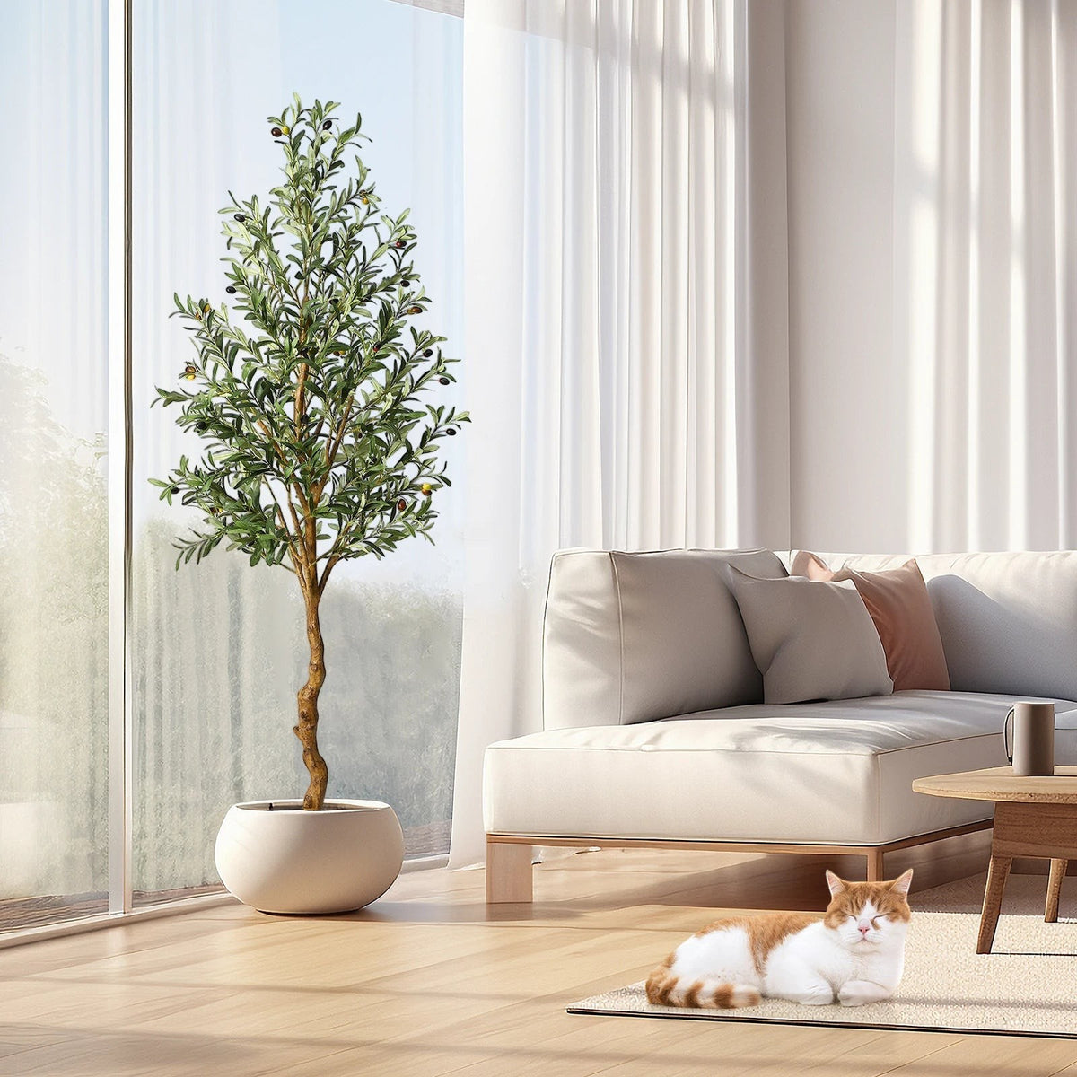 Olivier Artificiel | Plante Artificielle Intérieur avec Tronc en Bois Naturel | Ambiance Méditerranéenne pour Maison et Bureau 6