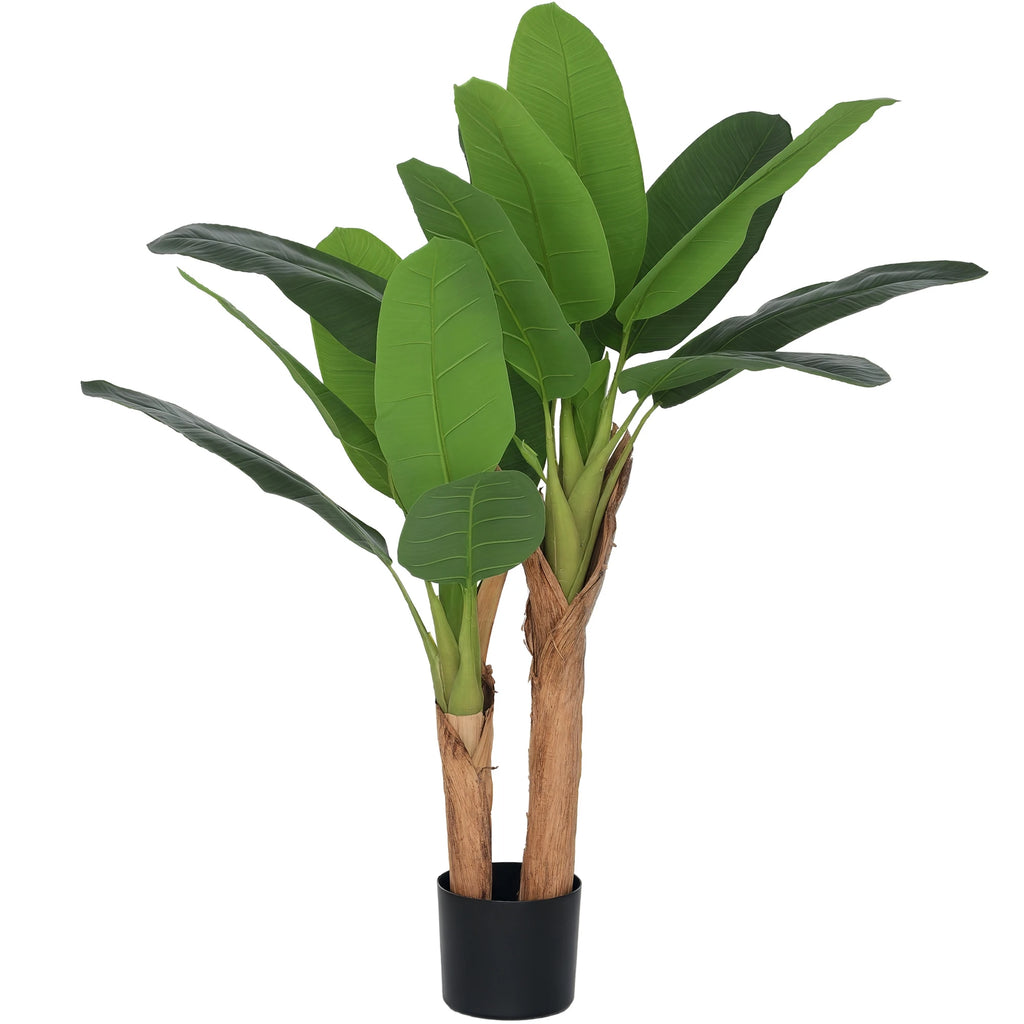 Plante Artificielle Intérieur | Arbre Décoratif Bananier avec 15 Feuilles Vertes | Élégance Durable pour Votre Espace 0