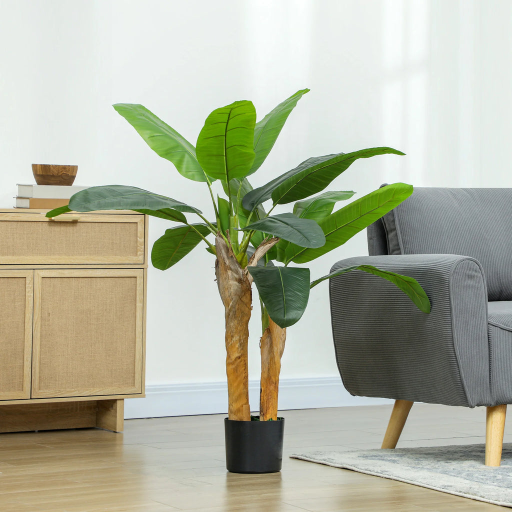 Plante Artificielle Intérieur | Arbre Décoratif Bananier avec 15 Feuilles Vertes | Élégance Durable pour Votre Espace 1