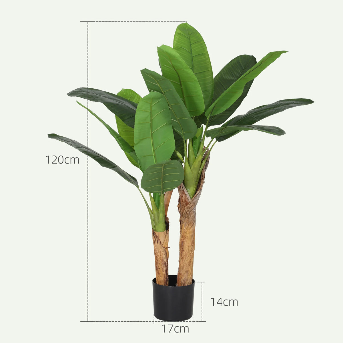 Plante Artificielle Intérieur | Arbre Décoratif Bananier avec 15 Feuilles Vertes | Élégance Durable pour Votre Espace 2