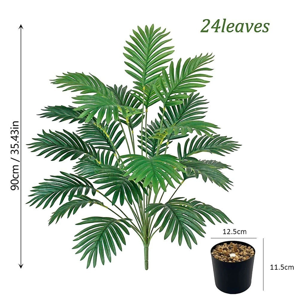 Plante Artificielle Palmier Areca | 24 Feuilles Réalistes pour Décoration Intérieure et Extérieure 7