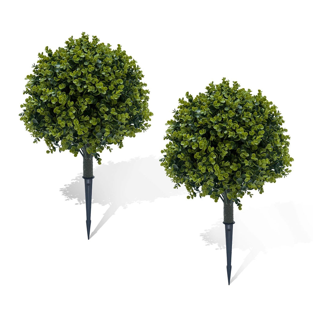 Topiaires en Buis Artificiels | Lot de 2 Buissons Résistants aux UV | Décoration pour Extérieur